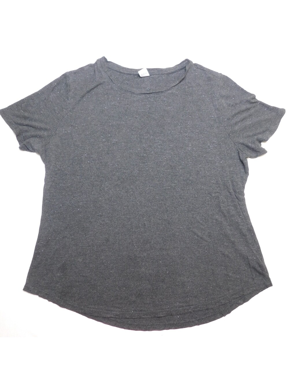 Old Navy Everywhere T Shirt Womens Large Charcoal Gray Silver Sparkle Shimmer
